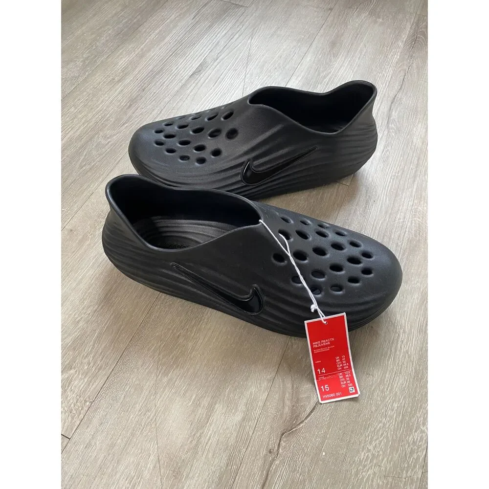 Nike ReactX Rejuven8 Triple Black HV5060-001 Men’s Size 14 Recovery Shoes NEW